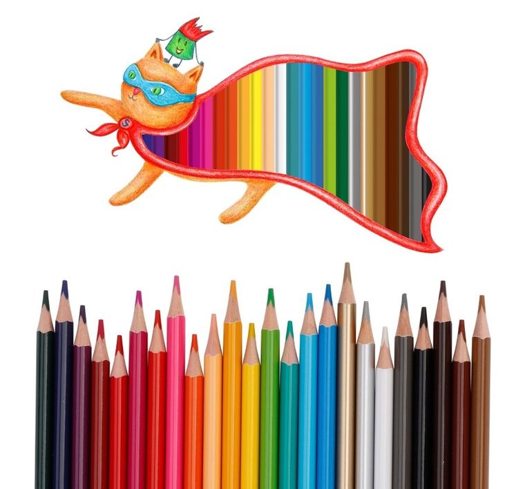 Happy Color, kredki ołówkowe trójkątne, 12 kolorów