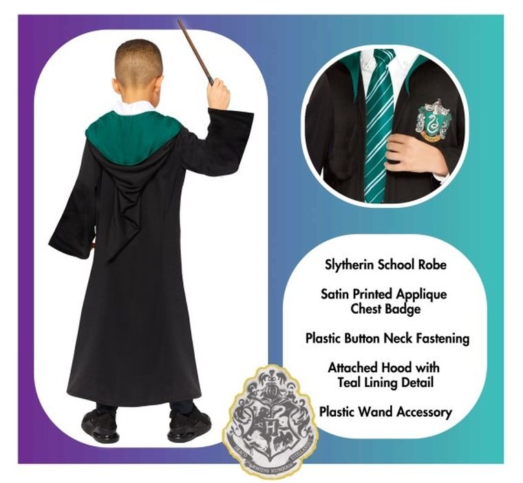 Harry Potter, Malfoy Slytherin, strój dla dzieci, rozmiar 146/152
