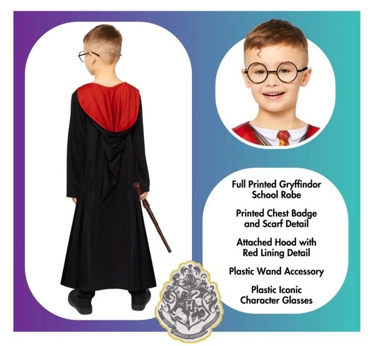 Harry Potter, strój dla dzieci, rozmiar 122/128