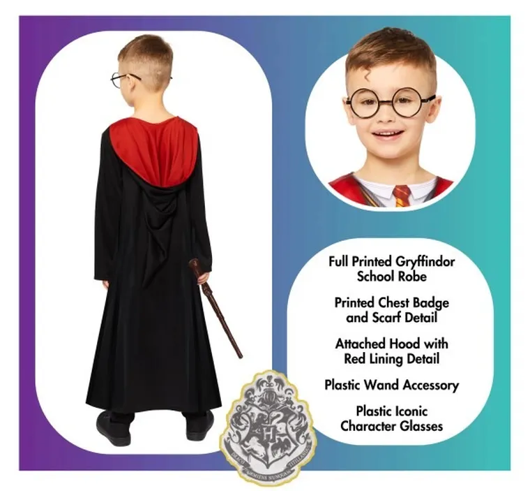 Harry Potter, strój dla dzieci, rozmiar 134/140