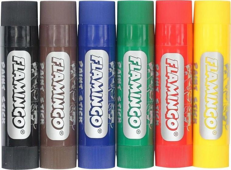 Hasta, Flamingo, farby w sztyfcie, 6 kolorów, 10g