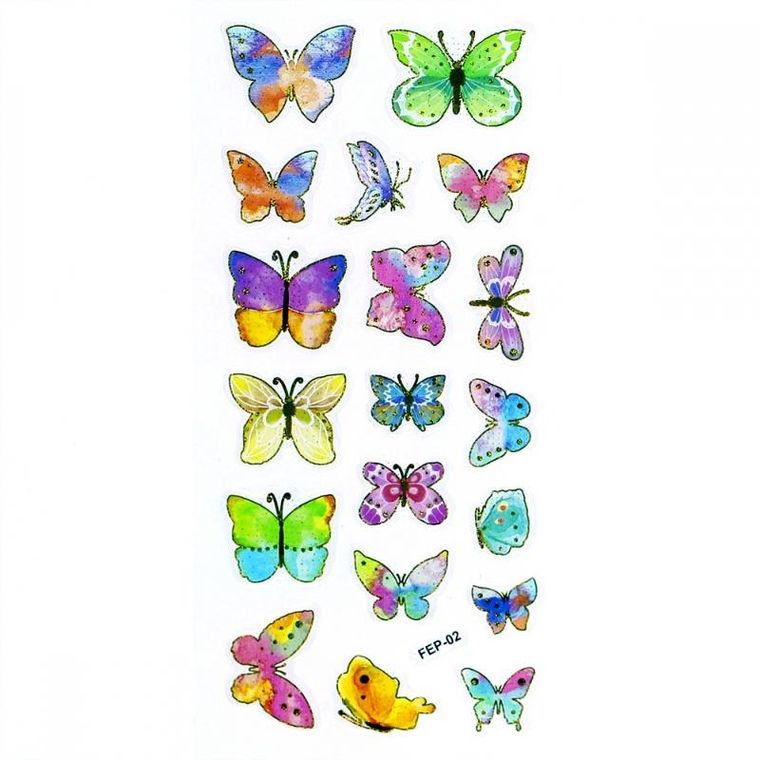 Hasta, Titanum Craft-fun Series, naklejki wypukłe, motyle