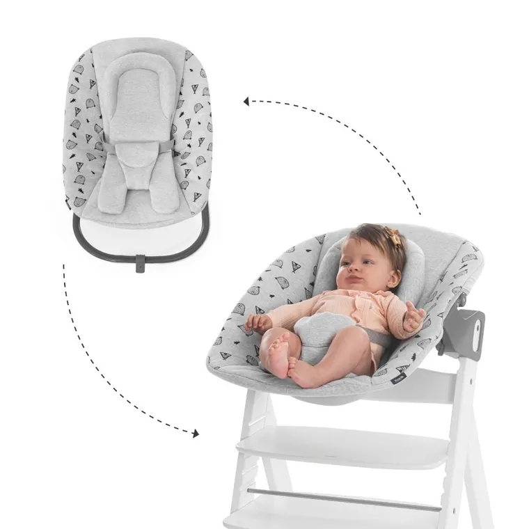 Hauck, Alpha Premium, leżaczek, Grey