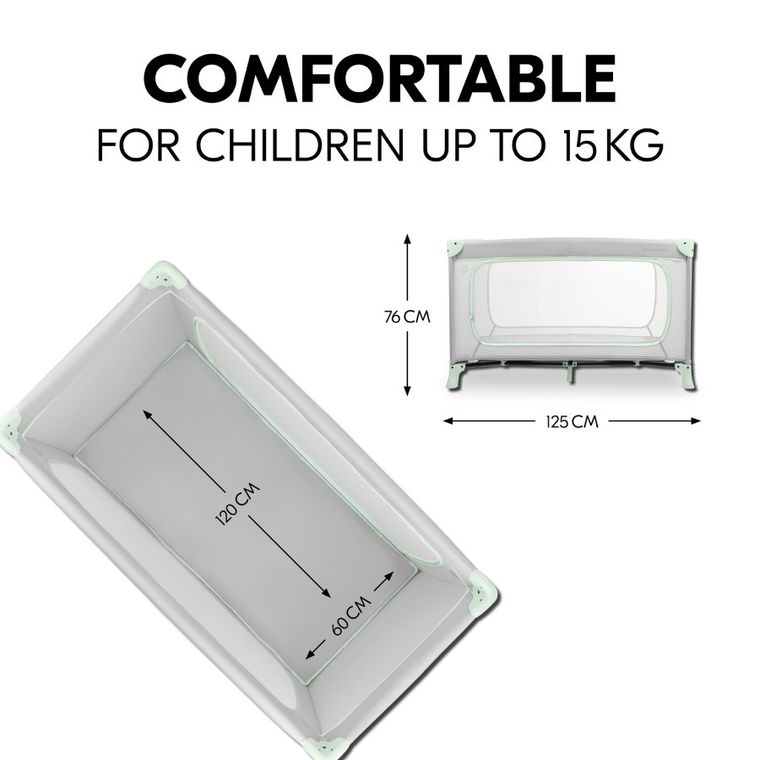 Hauck, Dream N Play Go, łóżeczko turystyczne, dusty mint