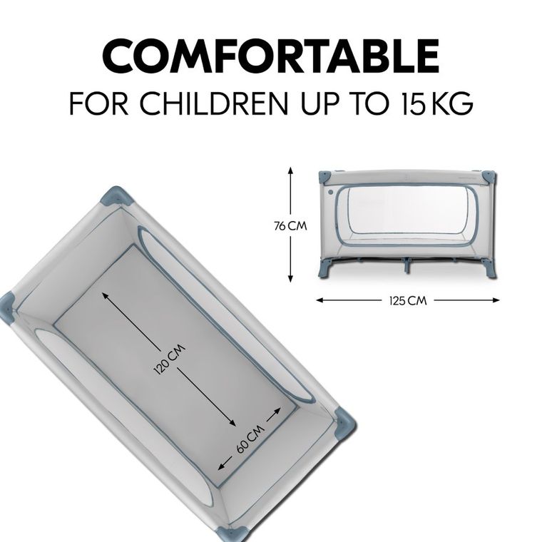 Hauck, Dream N Play Plus, łóżeczko turystyczne, dusty blue