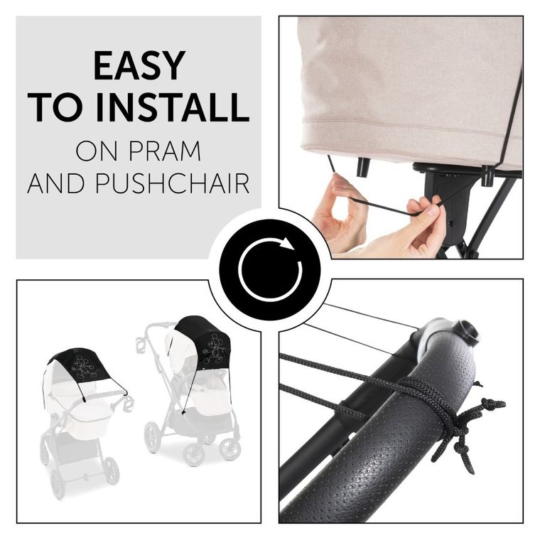 Hauck, Myszka Mickey, Sunshade, daszek przeciwsłoneczny, black