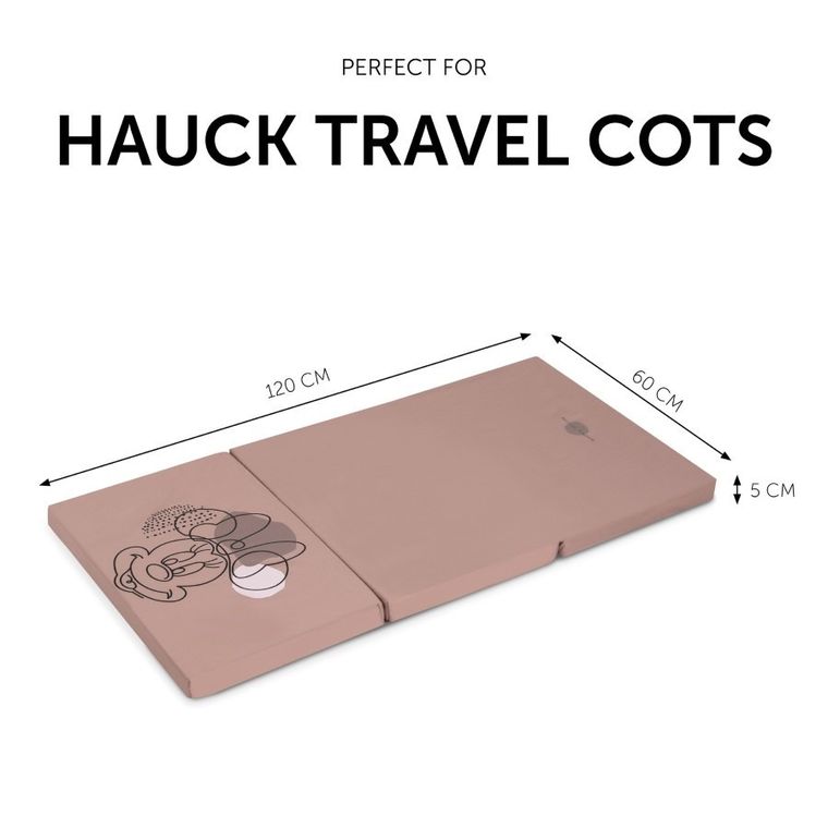Hauck, Myszka Minnie, Sleeper, materac, Rose, 60-120 cm