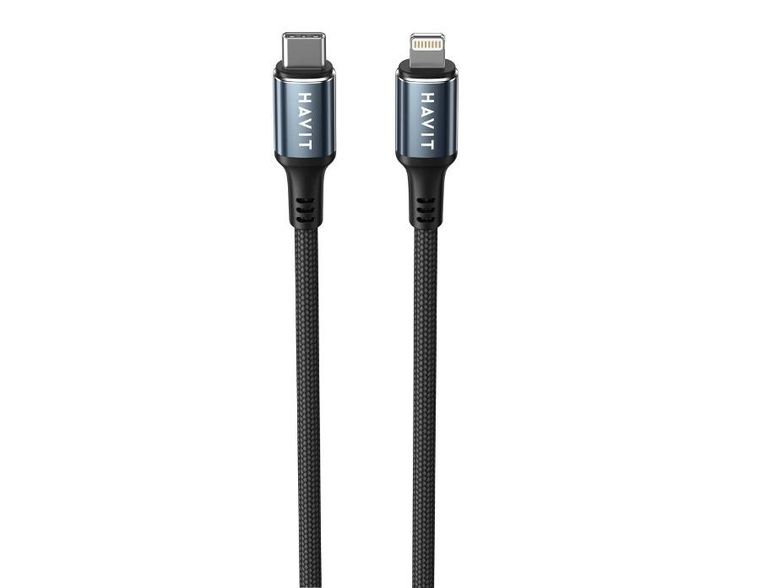 Havit, kabel do ladowania, USB-C, czarny
