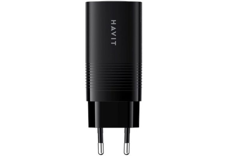 Havit, ładowarka, UC20 EU USB-C+USB-C+USB-A, czarny
