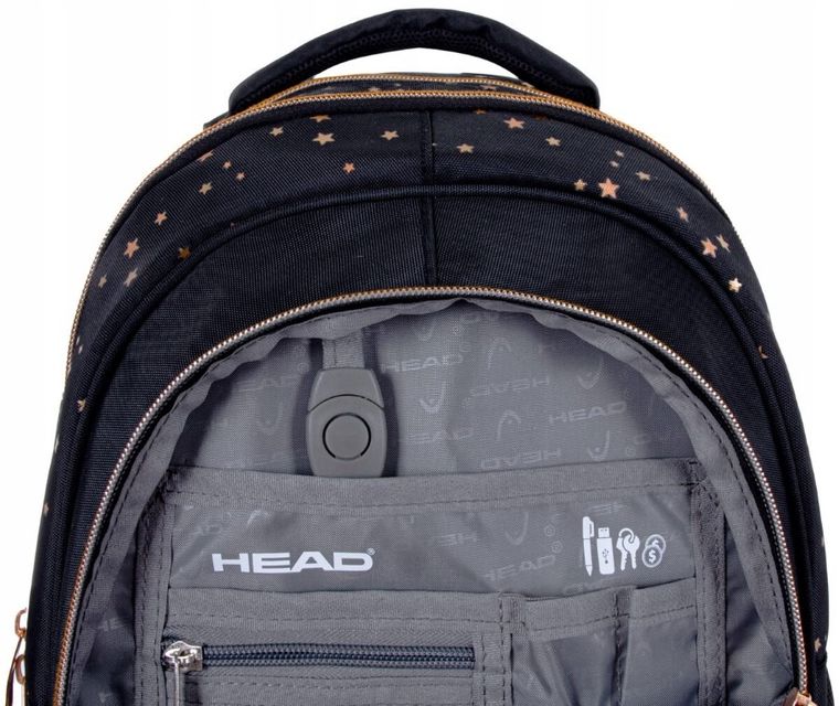 Head, Golden Effect, plecak szkolny, 3-komorowy, Classy Gold