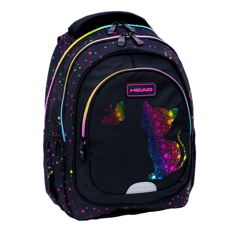 Head, Golden Effect, plecak szkolny, Rainbow Kitty