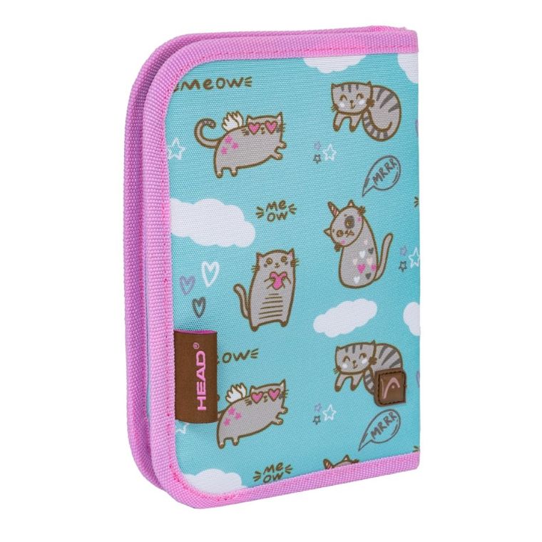 Head, piórnik rozkładany, dwuklapkowy, Meow