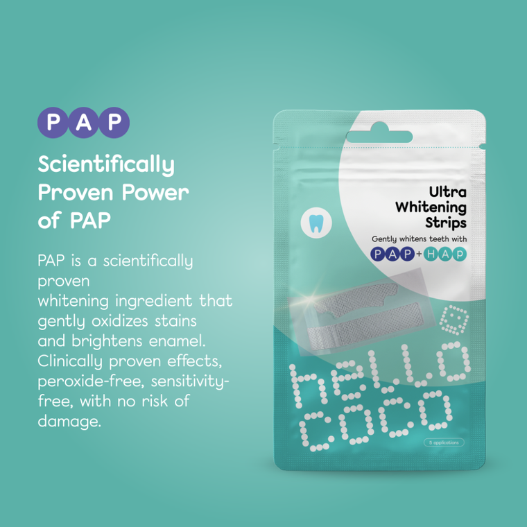 Hello Coco, Whitening Strips, paski wybielające z pap, 10 szt.
