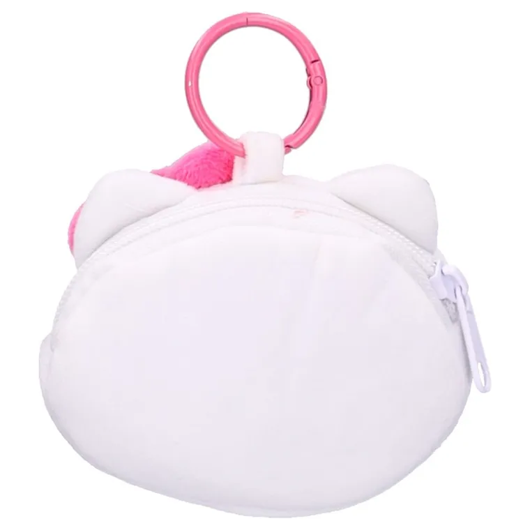 Hello Kitty, Plushie Pals, pluszowy brelok z kieszonką, biały