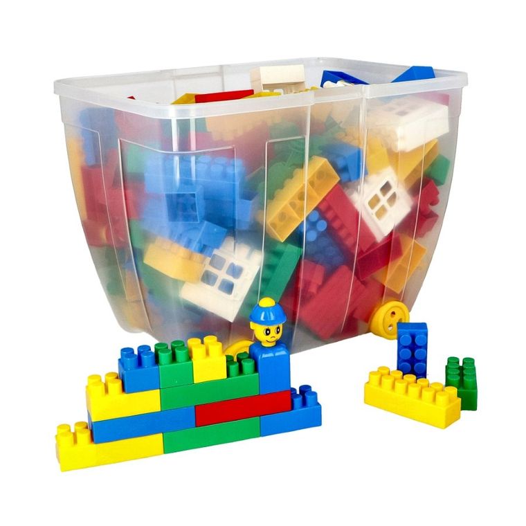 Hemar Family, duży kuferek z klockami i pokrywą konstrukcyjną