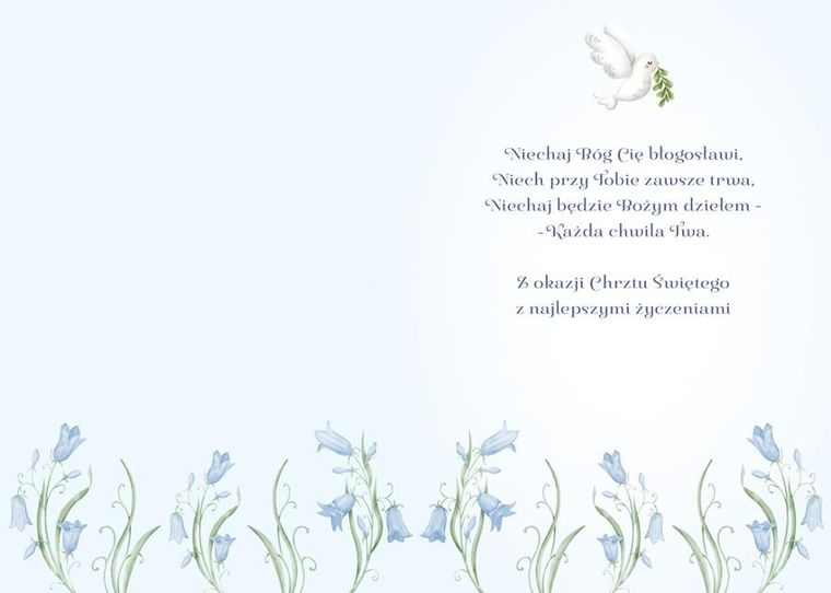 Henry, karnet A5, chrzest, gołąbek w kwiatach dla chłopca