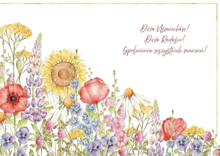 Henry, karnet A5, Imieniny, Ogródek