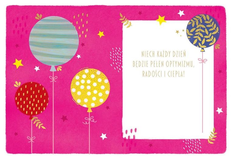 Henry, karnet B6, Urodziny, Balony na różu
