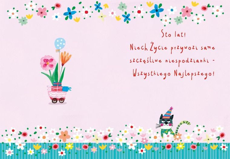 Henry, karnet B6 z kopertą, złocony, urodziny, kot w aucie