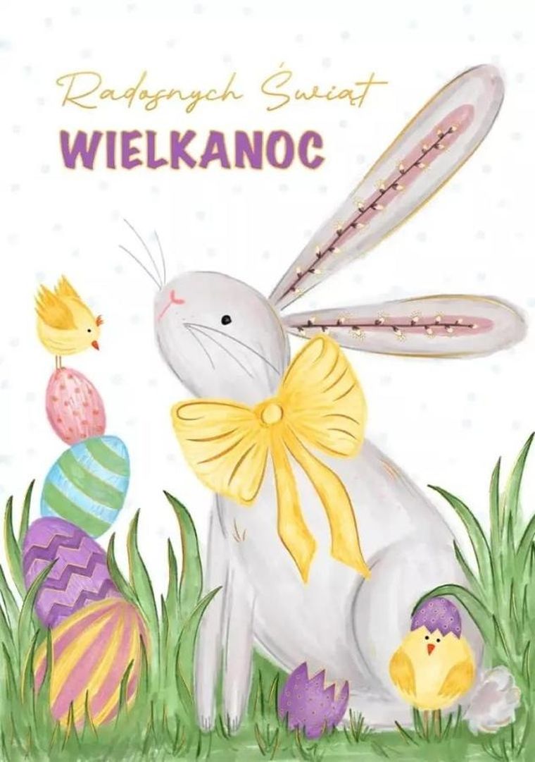 Henry, karnet B6 z kopertą, złocony, zając wielkanocny