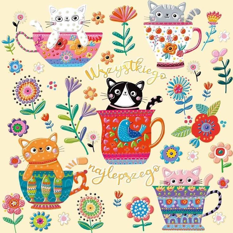 Henry, karnet, Kotki w kwiatkach