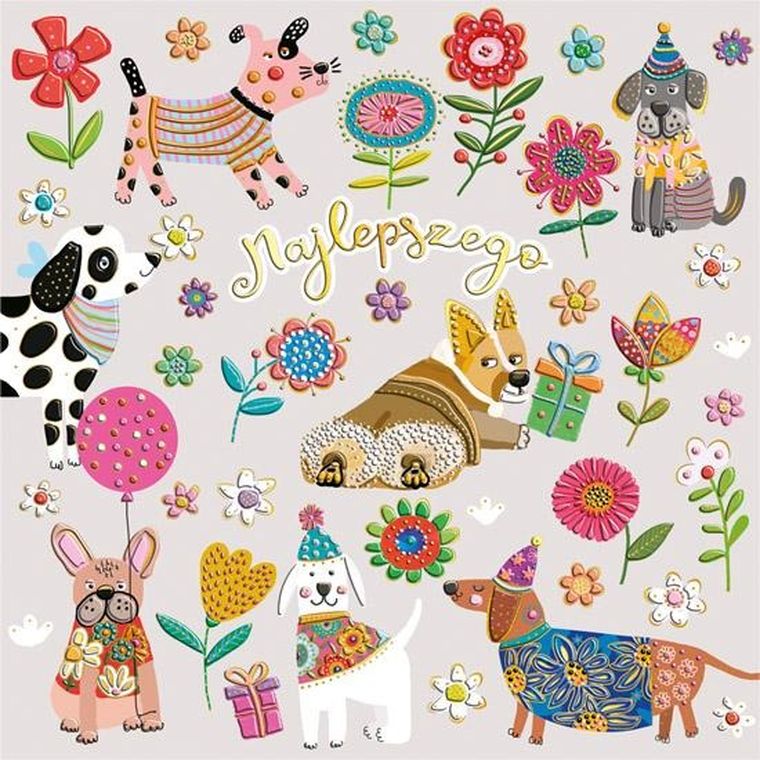 Henry, karnet, Pieski w kwiatkach