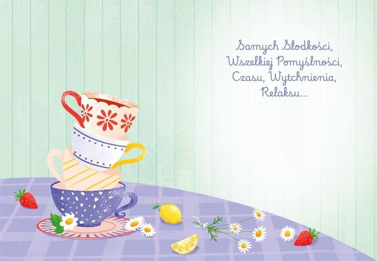 Henry, karnet z kopertą B6, Urodziny, Tort Na Stole