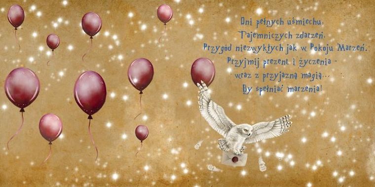 Henry, kartka okolicznościowa, Urodziny Magiczny tort