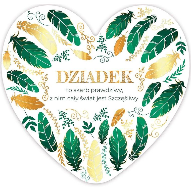 Henry, laurka dwustronna, Serce Dziadek, Pióra