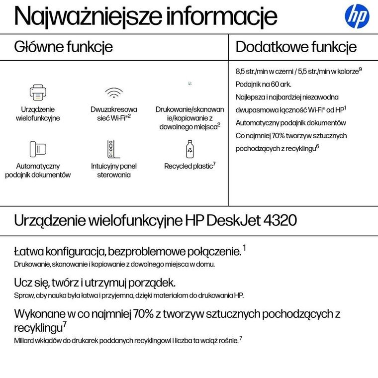 Hewlett-Packard, DeskJet 4320, urządzenie wielofunkcyjne
