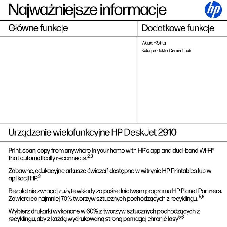 Hewlett-Packard, HP DeskJet 2910, urządzenie wielofunkcyjne