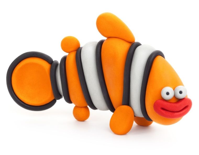 Hey Clay, Ocean, Błazenek, masa plastyczna, 3 szt.