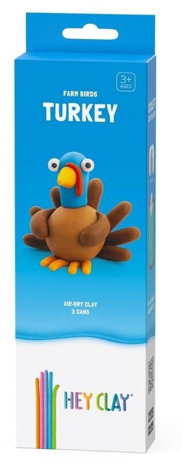 Hey Clay, Ptaki z farmy, Indyk, masa plastyczna, 3 szt.