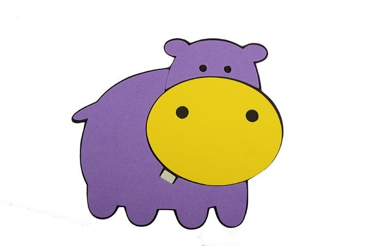 Hipopotam i Lew, dekoracja ścienna