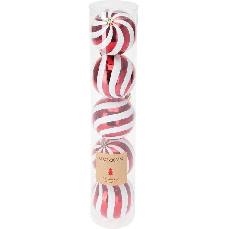 Home Styling Collection, bombki świąteczne, nietłukące, 8 cm, 5 szt.