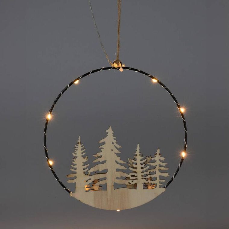 Home Styling Collection, dekoracja świąteczna z LED do zawieszenia, średnica 20 cm