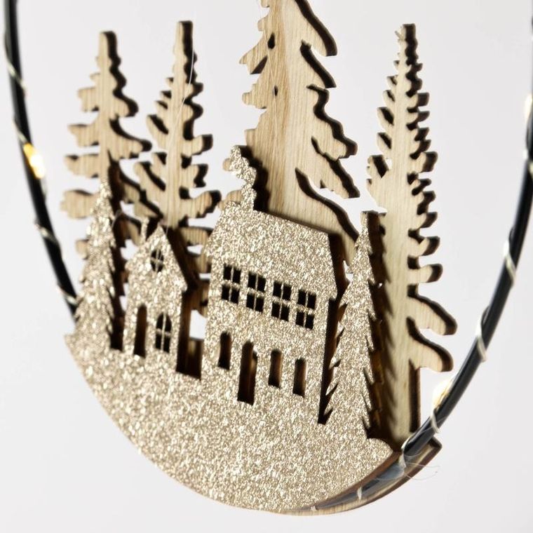 Home Styling Collection, dekoracja świąteczna z LED do zawieszenia, średnica 20 cm