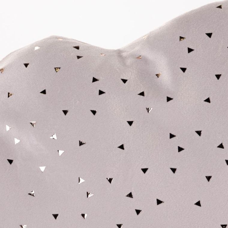 Home Styling Collection, dekoracyjna poduszka, aksamitna z metalicznym wzorem, chmurka