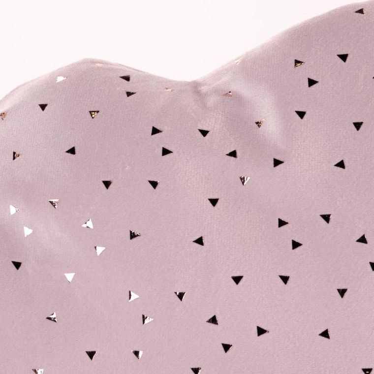 Home Styling Collection, dekoracyjna poduszka, aksamitna z metalicznym wzorem, chmurka