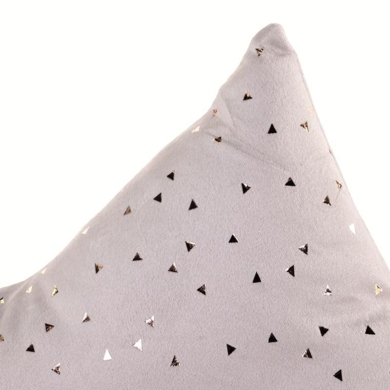 Home Styling Collection, dekoracyjna poduszka, aksamitna z metalicznym wzorem, gwiazdka