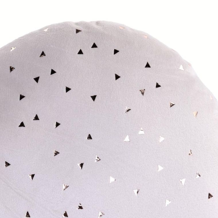 Home Styling Collection, dekoracyjna poduszka, aksamitna z metalicznym wzorem, serce