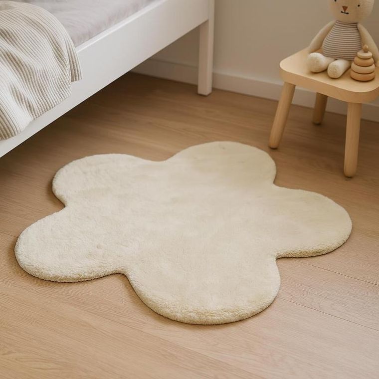 Home Styling Collection, dywan do pokoju dziecięcego, kwiatek telos, 90-60 cm