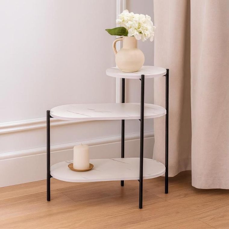 Home Styling Collection, Fronti, stolik 3-poziomowy, 64-33-63 cm