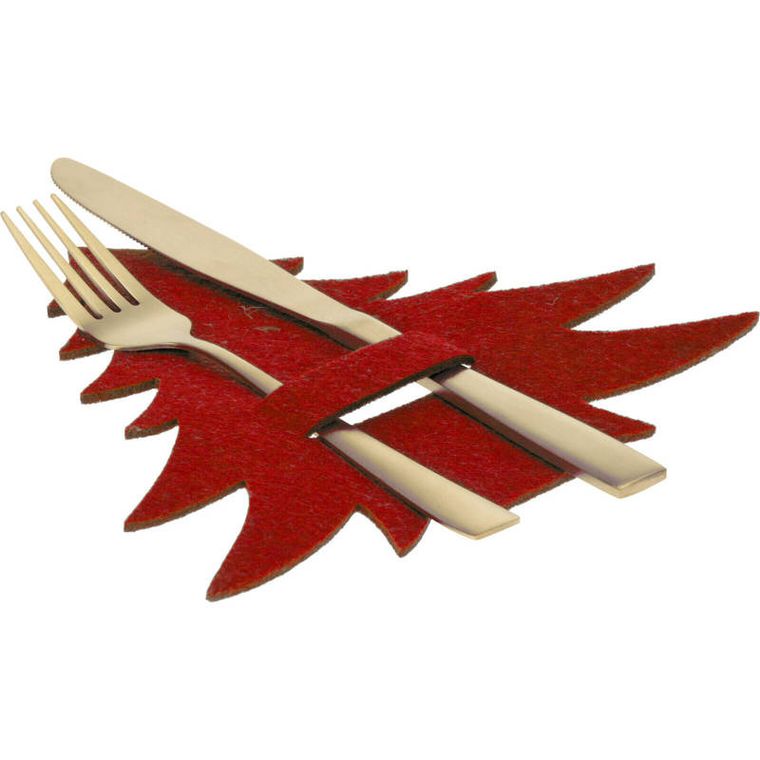 Home Styling Collection, kieszonki na sztućce świąteczne, choinki, 4 szt.