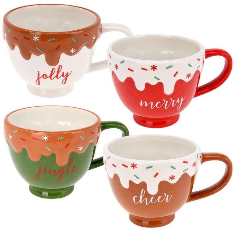 Home Styling Collection, kubki ceramiczne, 420 ml, 4 szt.