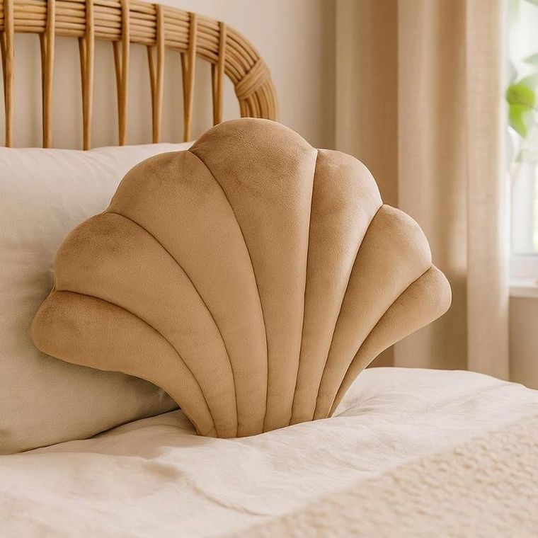 Home Styling Collection, Morni, poduszka ozdobna w kształcie muszli, 43-33 cm