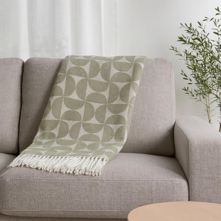Home Styling Collection, Myk, koc żakardowy z frędzlami, 130-160 cm