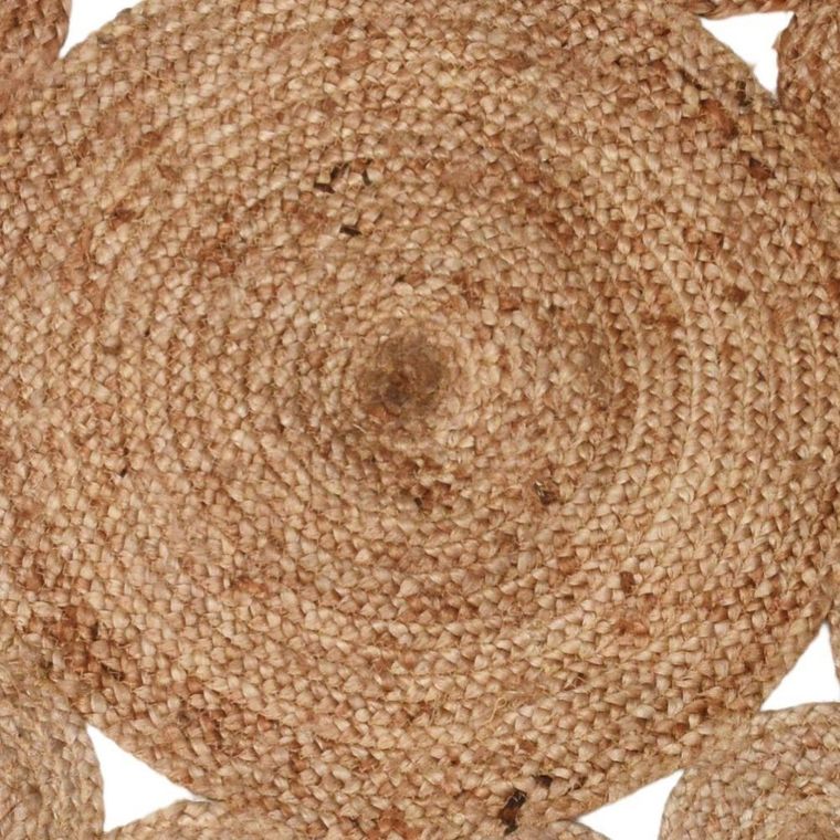 Home Styling Collection, okrągły dywan jutowy, boho, 150 cm