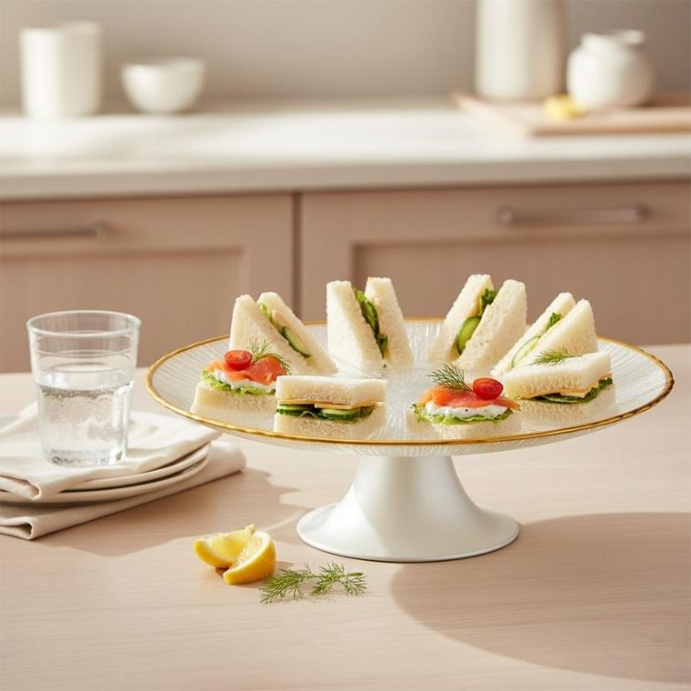 Home Styling Collection, patera na tort, na nóżce, szklana, 21 cm