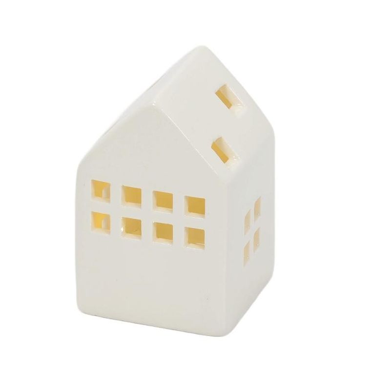 Home Styling Collection, Scandi, ceramiczne domki led, 3 ozdoby świetlne